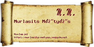 Murlasits Mátyás névjegykártya