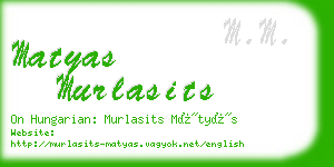 matyas murlasits business card